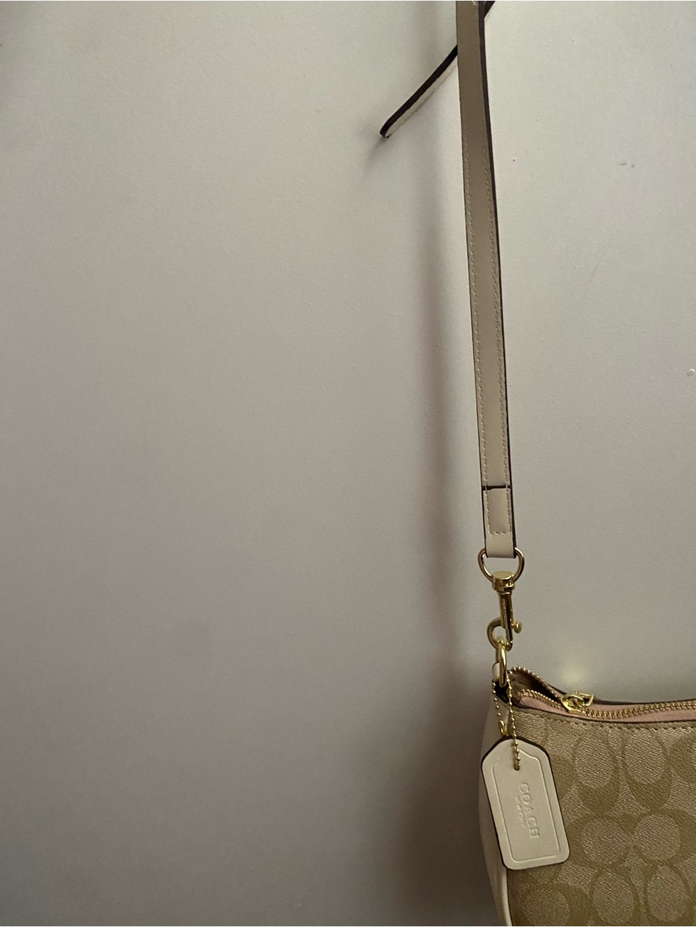 Coach Beige Signature Canvas Crossbody Bag - Picture 5 of 6